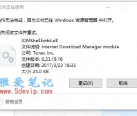 删除绿色版IDM里面的IDMShellExt64.dll文件
