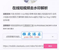 在线短视频去水印解析